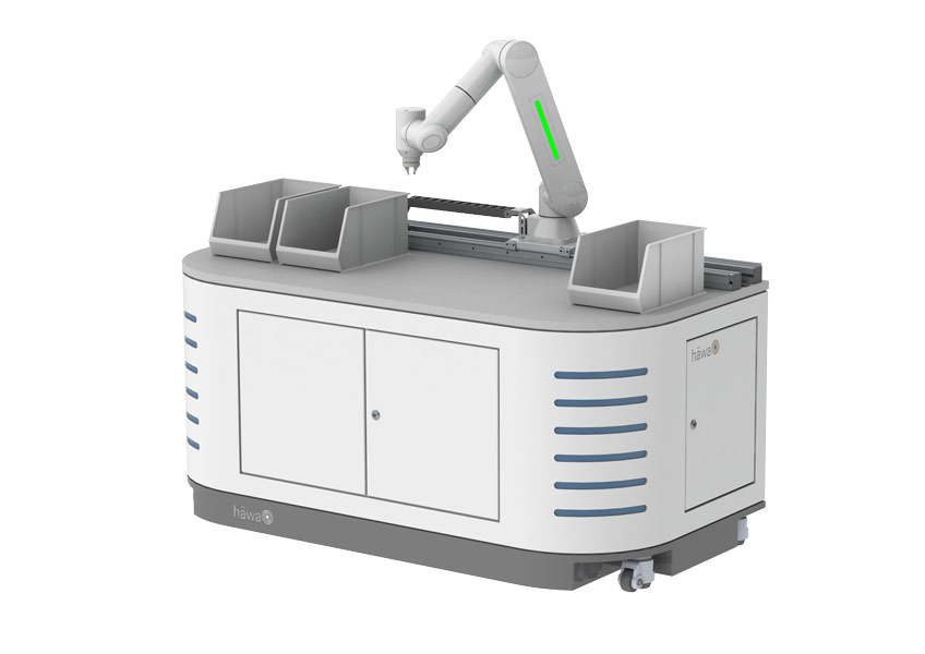 Robots op het häwa Cobot werkstation