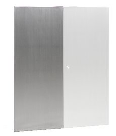 Vervangingsdeur behuizing serie 33 roestvast staal linker deur uit 2 deurs deurenset