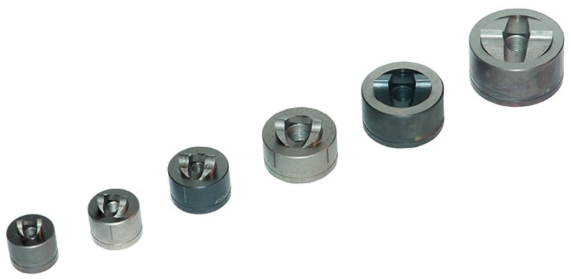 Ponsset Plus "RVS" met metrische ponsen van M16 tot M50 Ponsset Plus "RVS" met metrische ponsen van M16 tot M50